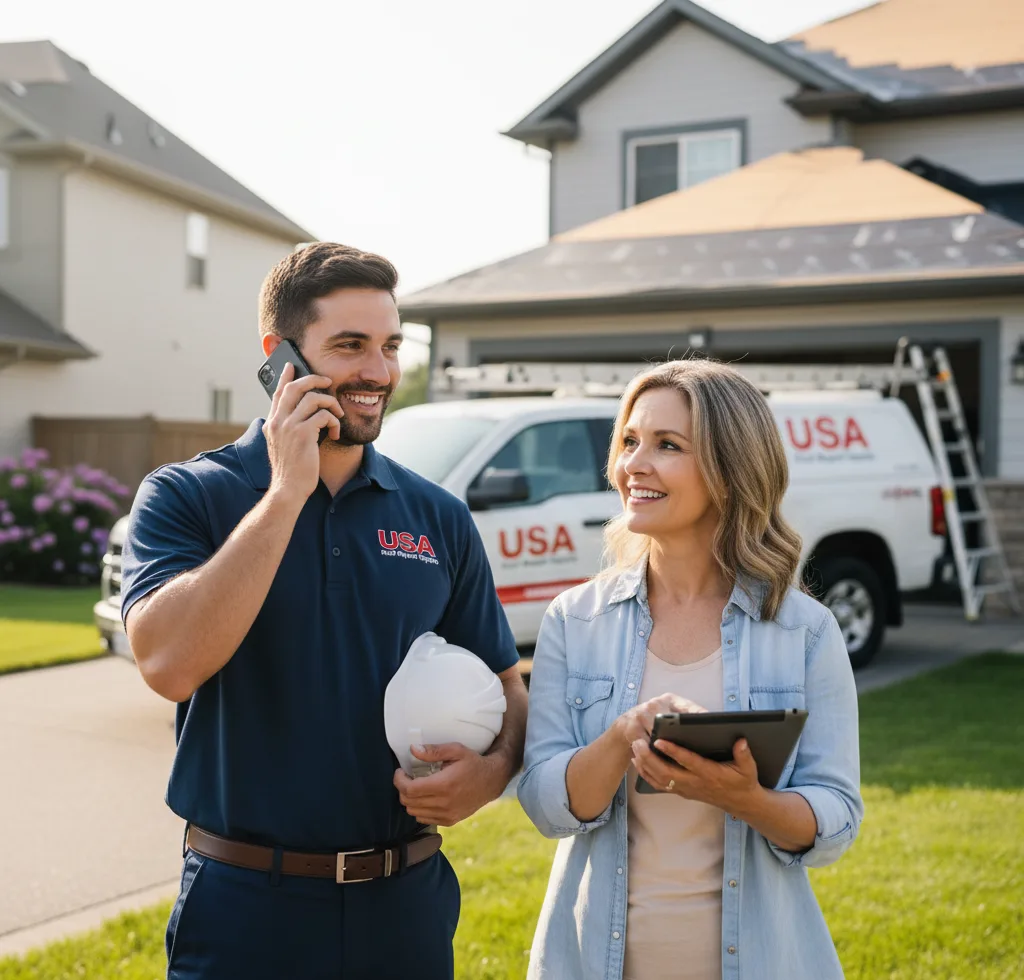 USA Roof Repair Experts customer support in Robertsville